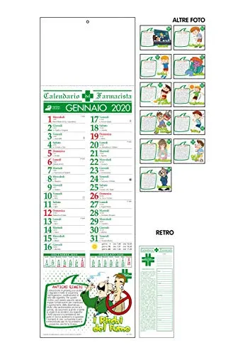 100 calendari 2020 calendario farmacia stampa personalizzata adesiva 14x47