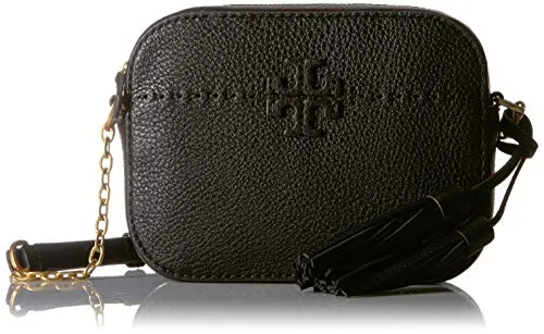 Tory Burch Women's Mcgraw Leather Camera Bag Cross Body - Black