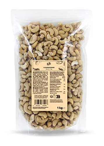 KoRo - Anacardi al naturale a pezzetti 1 kg - anacardi crudi non tostati a pezzi, senza sale, frutta secca senza conservanti, non salati