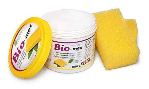 Bio-mex Detergente Solido Universale. Naturale e biodegradabile. Confezione Risparmio. Formato 850gr, 2 spugne Incluse