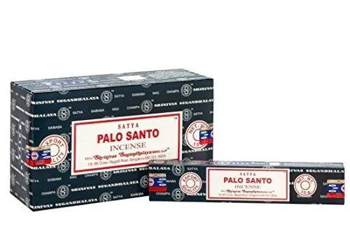 Satya Nagchampa Aroma de Palo Santo Varillas de incienso Agarbatti - Confezione da 12 cajas (15 mm CADA)-180 mm ...