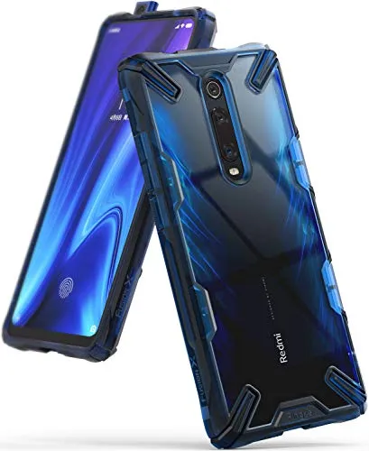 Ringke Cover Fusion-X Compatibile con Xiaomi Mi 9T, Mi 9T Pro e Redmi K20, Redmi K20 Pro Custodia Rigida Protettiva Antiurto TPU Paraurti - Space Blue