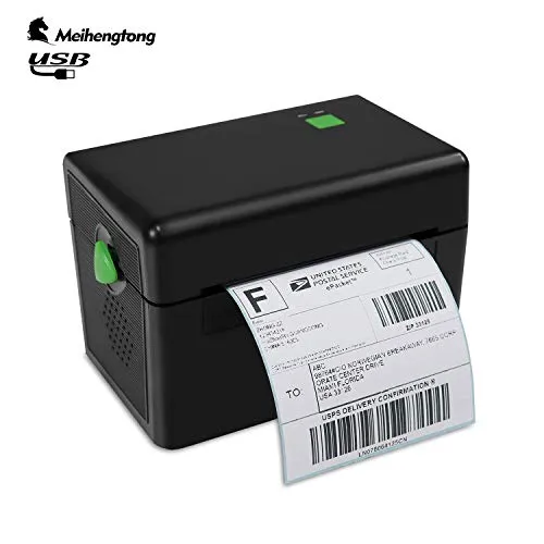 Meihengtong, stampante termica per etichette a barre etichettatrici ad alta velocità, larghezza regolabile per stampa Express Label 4x6 compatibile con Windows & Mac