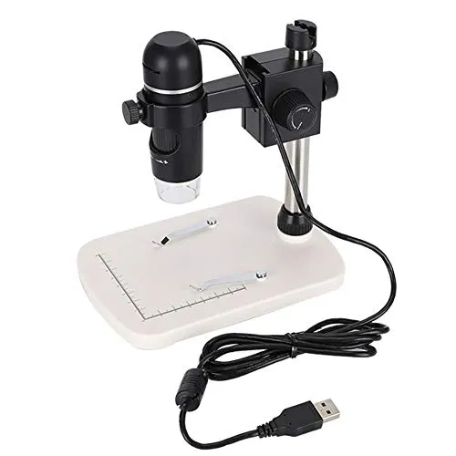 Microscopio digitale, microscopio elettronico 300x 5MP Microscopio digitale professionale HD USB Misurazione LED + supporto per valutatore, studenti, fabbrica
