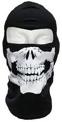 Cappuccio Balaclava Cranio Ghost Skull Microfibra - Call Of Duty COD Modern Warfare Black Ops Battlefield 3 Xbox360 Ps3 Ps4 - Airsoft Paintball Moto Biker