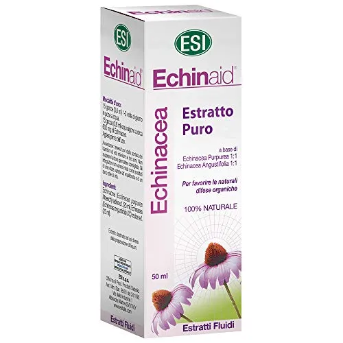 ESI - Echinaid Estratto Puro, Integratore Alimentare di Echinacea, Favorisce le Difese Immunitarie Contro i Malanni Tipici della Stagione Invernale, Senza Glutine e Vegan, 50 ml