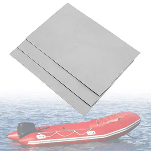 Yosoo Health Gear Kit di Riparazione gommone Gonfiabile in PVC, Kit di Patch di Riparazione Impermeabile in PVC 3 Pezzi Set di gommoni gonfiabili per Barca Gonfiabile per Canoa Kayak(Grigio Bianco)