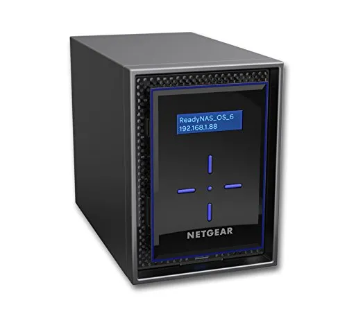 Netgear RN422E2-100NES ReadyNAS Serie 422 Storage di Rete, 2 Slot Inclusi 2 HD Enterprise da 2 TB, Capacità 20 TB, XRAID2, Backup Sicuro, Antivirus, Accesso e Gestione Tramite Cloud, Nero