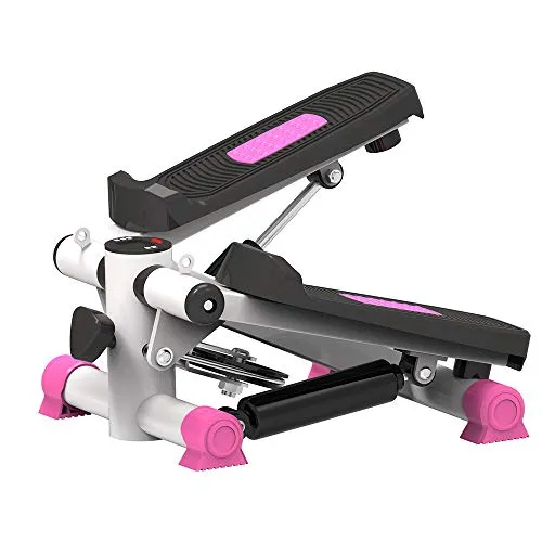 MAZI Invadente idraulica Mini Stepper, caricare Fino a 150 kg con Display Sport Attrezzature per Il Fitness a LED Sport Indoor,Rosa