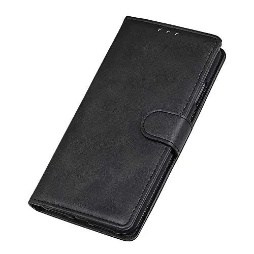 LEYAN Cover per Xiaomi Redmi 9AT, Custodia Folio in Pelle Flip Wallet Libro Case con Portafoglio, Premium PU/TPU Magnetica Cover con Supporto di Stand/Carte Slot (Nero)