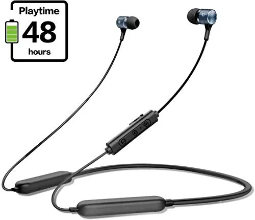 gorsun Cuffie Bluetooth 5.0, Cuffie bluetooth sport impermeabili IPX5, Cuffie intrauricolari wireless magnetiche, Microfono sportivo con tempo di riproduzione di 48 ore