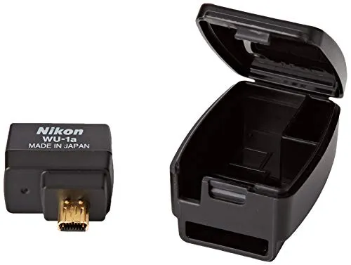 Nikon WU-1A Adattatore Wireless per la Comunicazione con Dispositivi Mobili, Compatto con Connettività Wi-Fi Incorporata, Nero