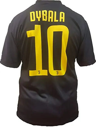 Terza Maglia Nera Juventus Paulo Dybala 10 Replica Autorizzata 2018-2019 Bambino (Taglie-Anni 2 4 6 8 10 12) Adulto (S M L XL) (S)