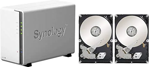 DS218j-4TB-BC Synology DiskStation DS218j-4TB-BC NAS Server 4 TB 2 Bay dotato di 2x 2TB