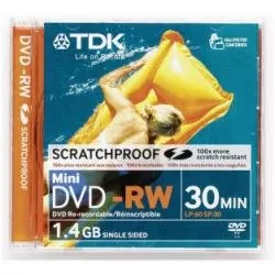 Tdk Mini Dvd-Rw 8Cm. 1.4Gb 30Min Conf.5