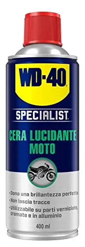 WD-40 Specialist Cera Lucidante Moto Spray, Contiene Cera Carnauba per una Finitura Perfetta ed Ultra Brillante, 400 ml
