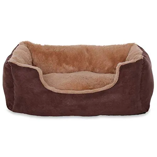 lionto by dibea Letto cani cuscino cani cuscino reversibile taglia (S) 50x37 cm beige/marrone