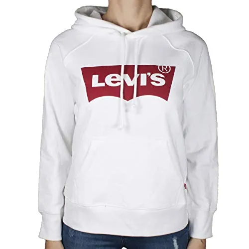 Levi's Graphic Sport Cappuccio, Bianco (Housemark Hoodie White 0010), XX-Small Donna