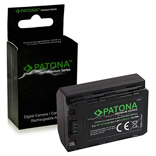 PATONA Premium Batteria NP-FZ100 Compatibile con Sony BC-QZ1, Alpha 9, 6600, 7M3, 7RM3, 7RM4