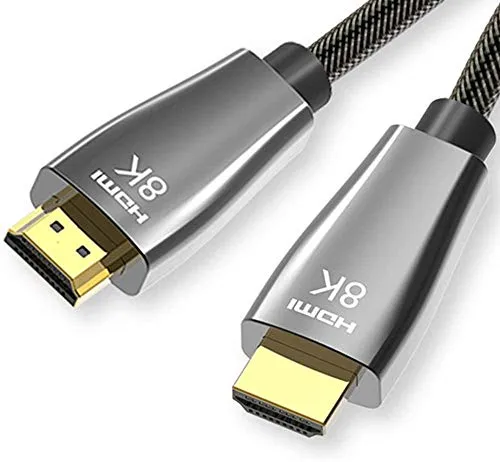 CABLEDECONN 8K HDMI Cable UHD HDR 8K(7680x4320) High Speed 48Gbps 8K@60Hz 4K@120Hz HDCP2.2 HDR eARC 3D HDMI Cable for PS4 SetTop Box HDTVs Projector (1.5m 5ft, Cavo di Rame HDMI 8K Cobra)