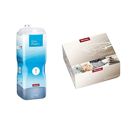 Miele UltraPhase 1, Detersivo TwinDos, Capi bianchi e colorati, 1.4 lt, 37 Lavaggi & Cocoon Profumatore per Asciugatrice, Altro