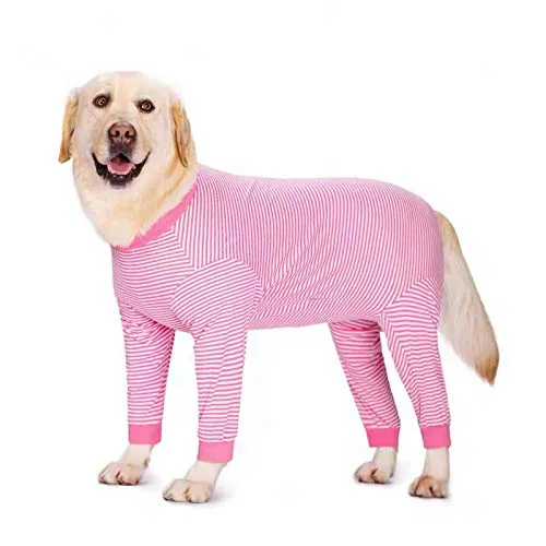 Yeapeeto Tutina per Cani di Taglia Grande e Media Taglia e Corpo Intero per Perdita di Capelli, allergie, Anti-Perdita, Protezione Contro Le ferite, Alternativa conica (3XL, Rosa)