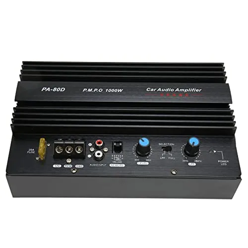 PA 80D 12V 1000W Mono Scheda Amplificatore Audio Ad Alta Potenza per Auto Potente Subwoofer per Bassi Amp per Altoparlante per Auto