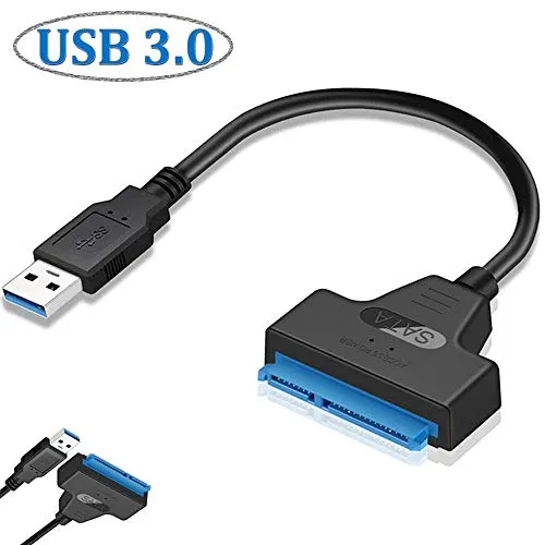 YiYunTE Adattatore da USB 3.0 a SSD SATA HD 2,5 Pollici USB 3.0 to Sata Adapter Convertitore Cavo Esterno USB 3.0 a SATA per Dischi Rigidi SATA da 2,5" Supporta Windows XP Vista 7 8 10 e Mac OS ECC