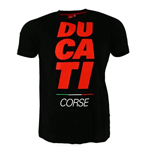 Pritelli 1836002/S T-Shirt Uomo Ducati Corse, Nero, Taglia S