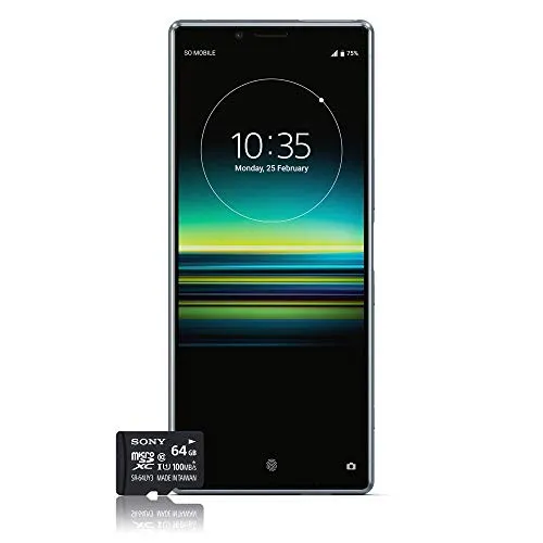 Sony Xperia 1 Smartphone, 4K HDR OLED Display da 6,5 pollici, Dual-SIM, 128GB di memoria, 6 GB RAM, Android 9.0 + Micro SD da 64 GB, Grigio, esclusivo Amazon [Versione Italiana]