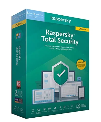 Kaspersky Total Security Upgrade (Code in a Box). Für Windows 7/8/10/MAC/Android