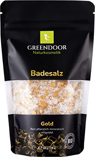 Greendoor bagno oro - scintillante, scintillante, il minerale puramente naturale + benessere innovazione dalla nostra fabbrica, vegetale, 300 g