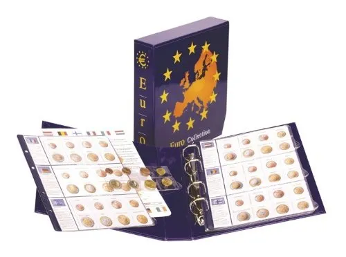 Lindner 8450 Illustrated Album EURO COLLECTION: coin sets of all Euro countries