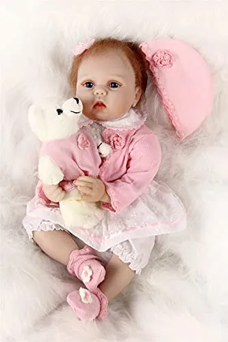 ZIYIUI Bambole Reborn bambino Bambola 55cm Realistiche Babys Dolls Silicone Bambolotti Ragazza Giocattoli per Bambini