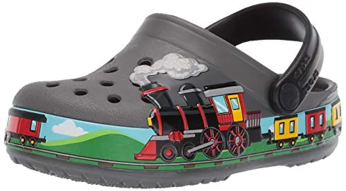 Crocs Fun Lab Train Band Clog, Zoccoli Unisex-Bambini, Grigio (Slate Grey 0da), 27/28 EU