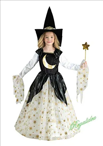 PRESTIGE & DELUXE Costume Vestito Carnevale  Fata Dolce Luna  Taglia 5 6 7 8 9 10 Anni (5-6 Anni: Altezza Bimba/o 116 cm)
