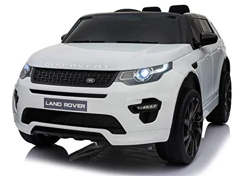 giordanoshop Macchina Elettrica SUV per Bambini 2 Posti 12V Land Rover Discovery Bianca