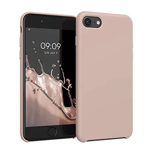 kwmobile Custodia Compatibile con Apple iPhone 7/8 / SE (2020) - Cover in Silicone TPU - Back Case per Smartphone - Protezione Gommata Oro Rosa Matt