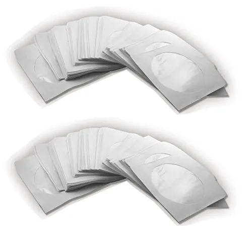 trendsky® Guscio di carta con finestra e cerniera per CD DVD Bluray vergini Papier guscio – qualtaets prodotto 500 pz