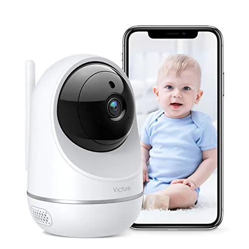 Victure Telecamera Wi-Fi Interno, 1080P Dualband 2.4Ghz & 5Ghz WiFi,Telecamera Sorveglianza WiFi, Baby Monitor con Visione Notturna, Rilevamento del Movimento Attraverso IPC360 Home App