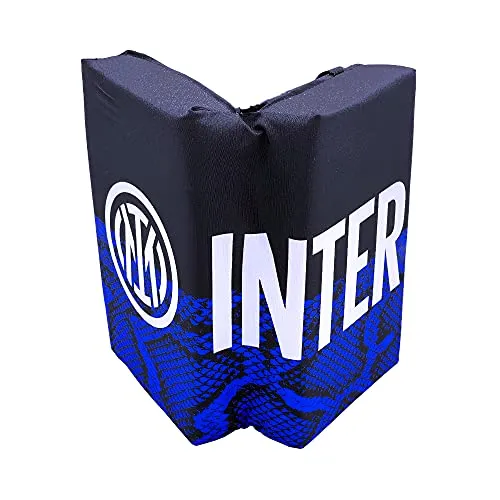 Inter Cuscino a Libro da Stadio Nuovo Logo, Diverse Colorazioni, Unisex-Adulto, Scritta Nero/Blu, Taglia Unica