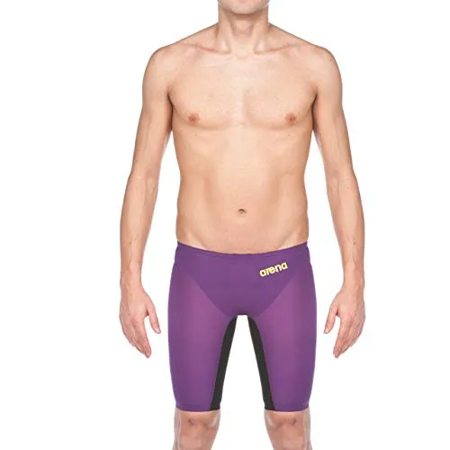 ARENA Powerskin Carbon Air Swim Jammer trasmettitore di disturbi, Uomo, Trasmettitore di interferenza, 1A883-913-34, Prugna/Giallo Fluo, 34