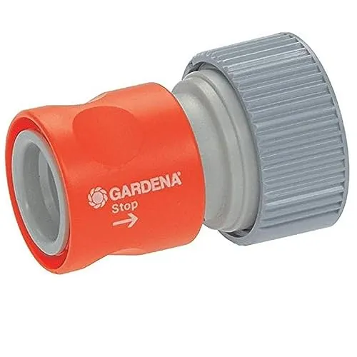 Gardena Raccordo Profi-System con acquastop: Raccordo per tubo da collegare all'estremità del tubo, adatto a tubi da 19 mm (3/4 pollice) (2814-20)