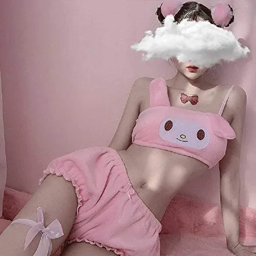 wangtao Completo da Uomo Passione di Ruolo Uniforme Kawaii Abito Sexy Cosplay Erotico Lingerie Sexy Donna Giarrettiera Sexy Carina Set Lingerie Carina M/Rosa