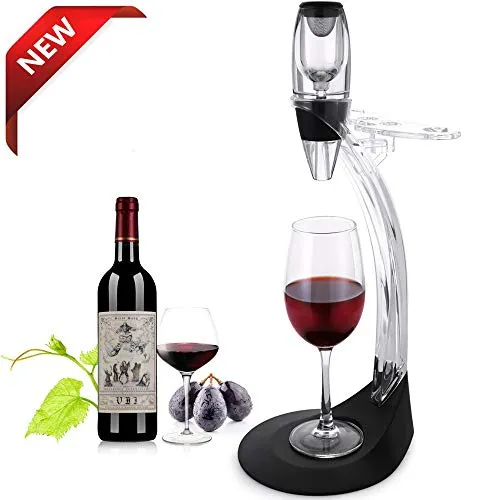 TOMORAL Set regalo deluxe aeratore del vino - Kit accessori vino con decantatore aeratore per vino, torre per espositori, regalo migliore per gli amanti del vino e per gli appassionati
