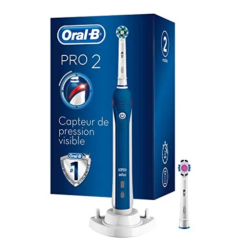 Oral-B Pro 2 2700 - Spazzolino da denti elettrico, Blu/Bianco