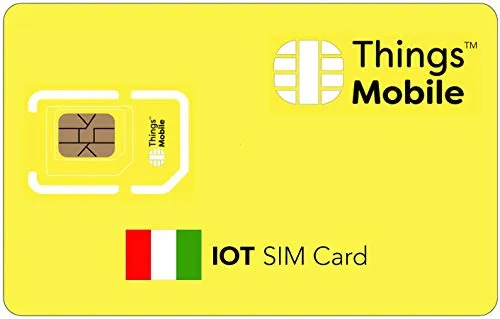 SIM Card IoT ITALIA Things Mobile con copertura globale e rete multi-operatore GSM/2G/3G/4G LTE, senza costi fissi, senza scadenza e tariffe competitive, con 10 € di credito incluso