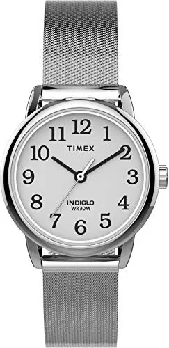Timex Orologio Easy Reader 25 mm con Cinturino in Maglia Mesh, Analogico, Donna, TW2U07900