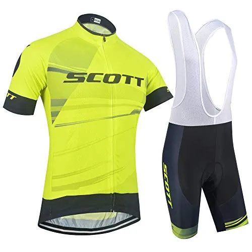 XIAKE Completo Abbigliamento Sportivo Ciclismo Uomo Estive, Maglia Bici Maniche Corte con Pantaloncini Bicicletta per MTB Ciclista