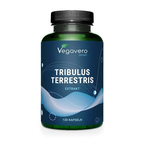 Tribulus Terrestris Vegavero® | 90% di Saponine | 100% Naturale e Senza Additivi | No OGM e Testato in Laboratorio | 120 capsule | Vegan